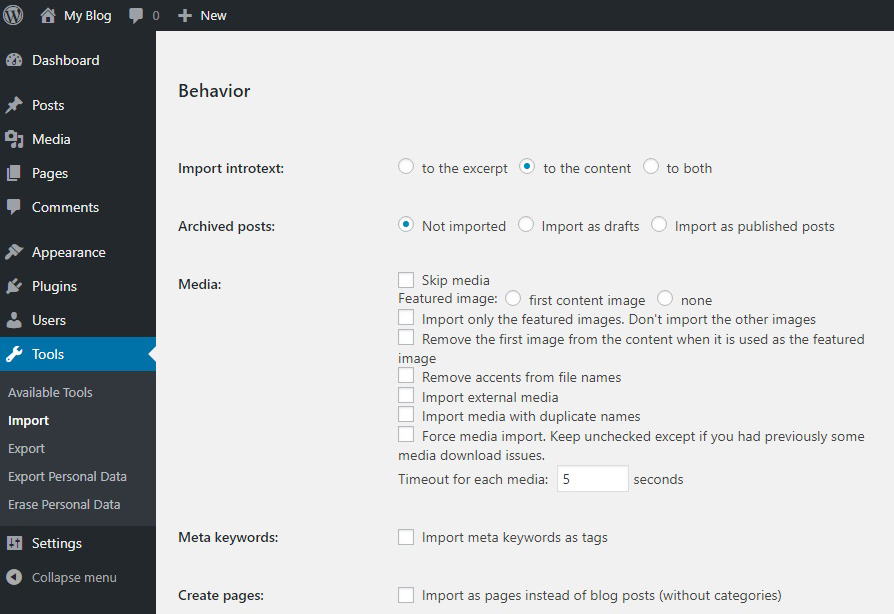 Cách chuyển website từ Joomla sang WordPress NHANH CHÓNG 8
