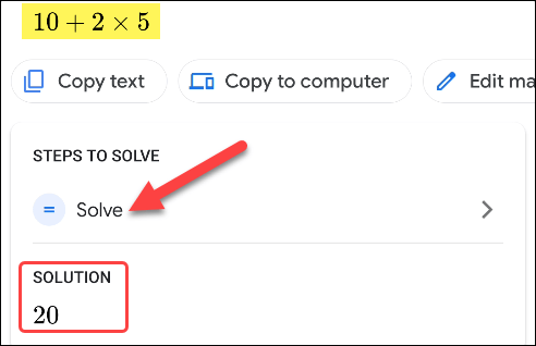 Kết quả hiện trong Google Lens