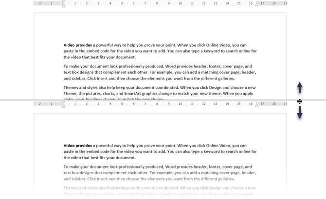 Đường phân đôi nội dung trong Microsoft Word