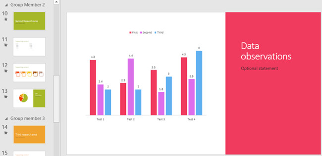 Mẫu slide PowerPoint trình bày dự án nhóm