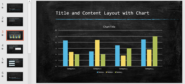 Mẫu slide PowerPoint theme bảng đen