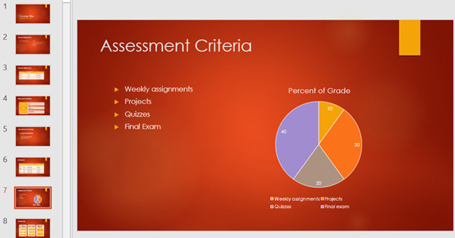 Mẫu slide PowerPoint trình bày về tổng quan khóa học