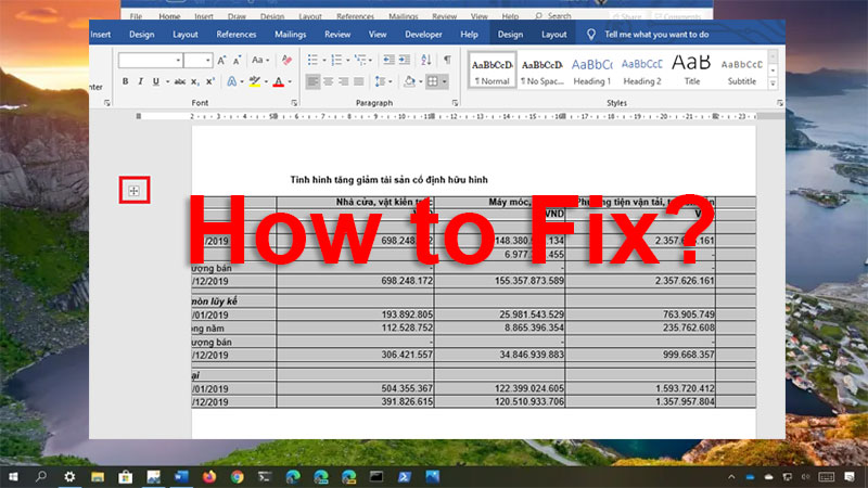 Hướng dẫn chi tiết cách khắc phục lỗi bảng bị tràn lề trong Word nhanh và hiệu quả