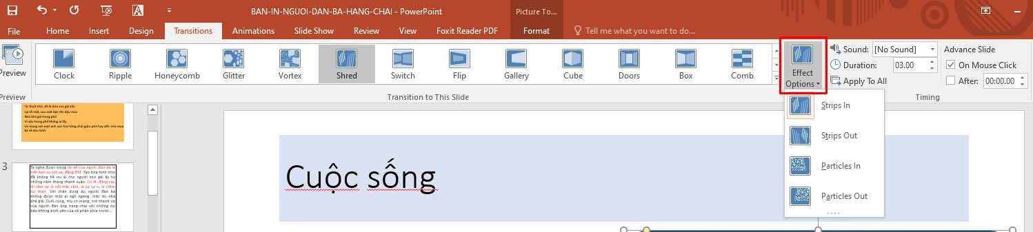 Hướng dẫn sử dụng PowerPoint từ A - Z: Tuỳ chỉnh hiệu ứng chuyển tiếp