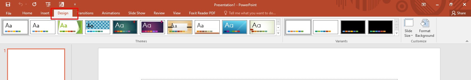 Hướng dẫn sử dụng PowerPoint từ A - Z: Thẻ Design