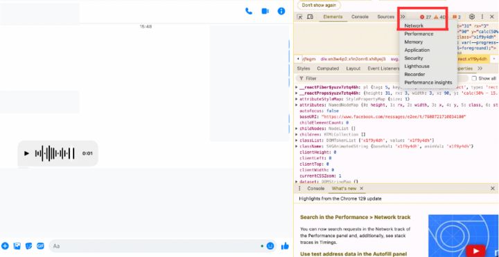 Cách tải file ghi âm trên Messenger mới nhất - Bước 3