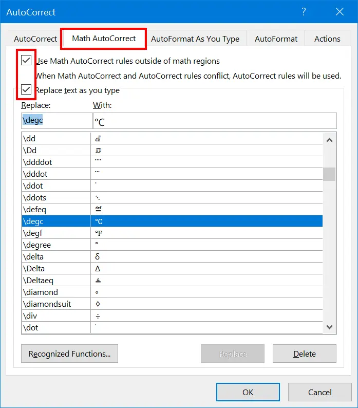 Hướng dẫn dùng phím tắt Math AutoCorrect trong Office - Bước 2