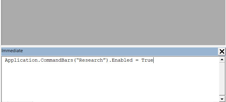 Cách bật lại công cụ Research trong Excel