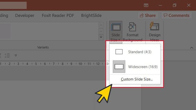 Hướng dẫn chỉnh tỉ lệ Slide PowerPoint - Bước 2