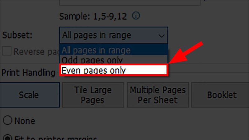 Cách in trang chẵn trong PDF - Bước 2
