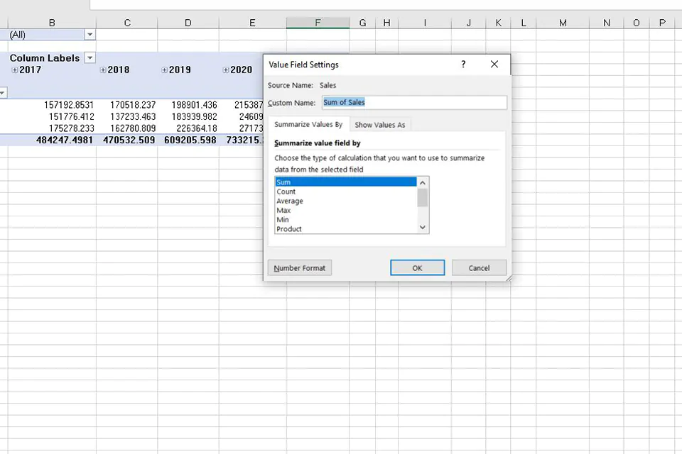 Hướng dẫn cách sử dụng Pivot Table để thống kê dữ liệu - Bước 6.2