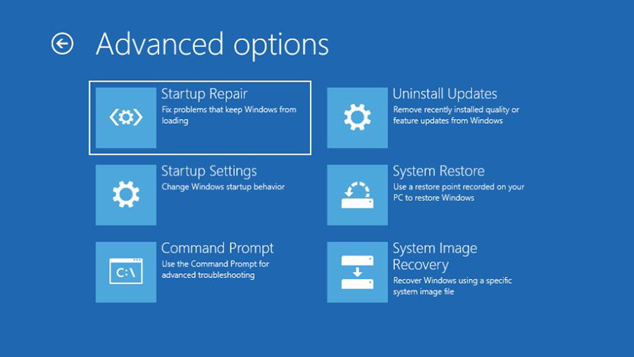 8 cách truy cập vào Advanced Startup Options trên Windows 10