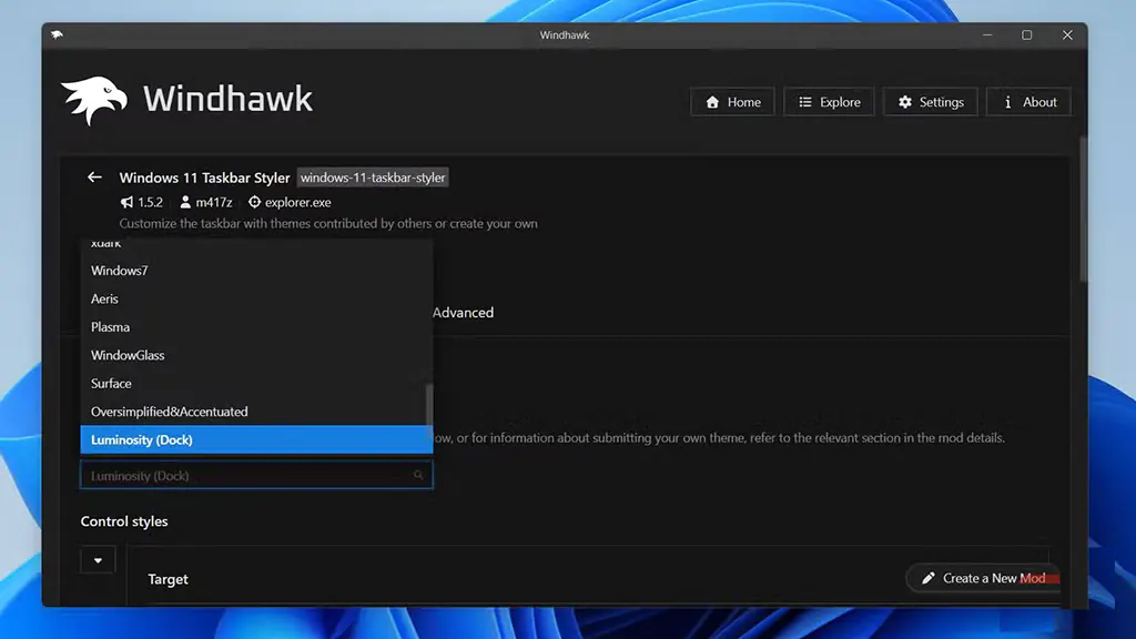 Cách làm cho Taskbar Windows 11 trông cao cấp hơn với Windhawk - Bước 3