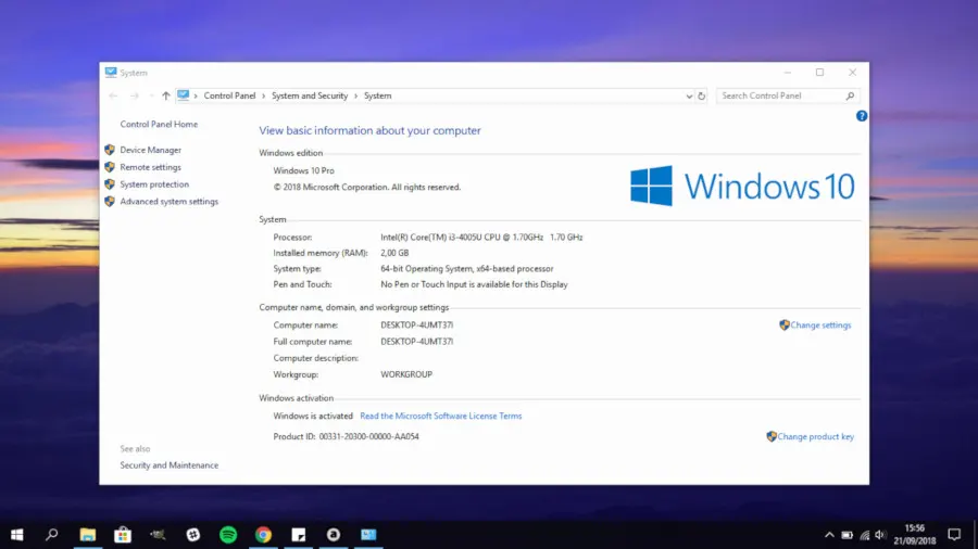 6 cách mở Computer/System Properties trong Windows 10