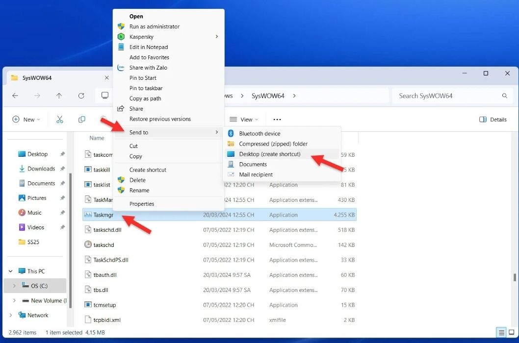 Tạo shortcut của Task Manager cũ đến với Desktop