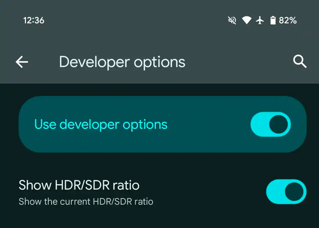 Google bổ sung thêm một tuỳ chọn có tên Hiển thị tỉ lệ HDR / SDR