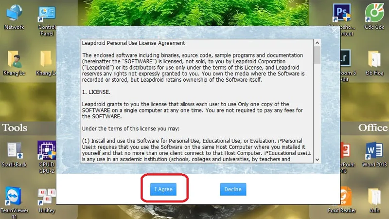Hướng dẫn cách tải và sử dụng công cụ LeapDroid - Bước 2