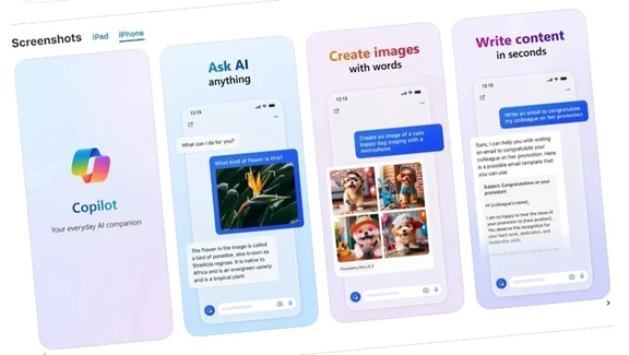 Microsoft phát hành miễn phí ứng dụng Copilot đến iOS