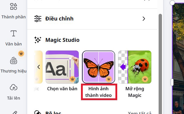 Cách tạo video trong Canva AI - Bước 3