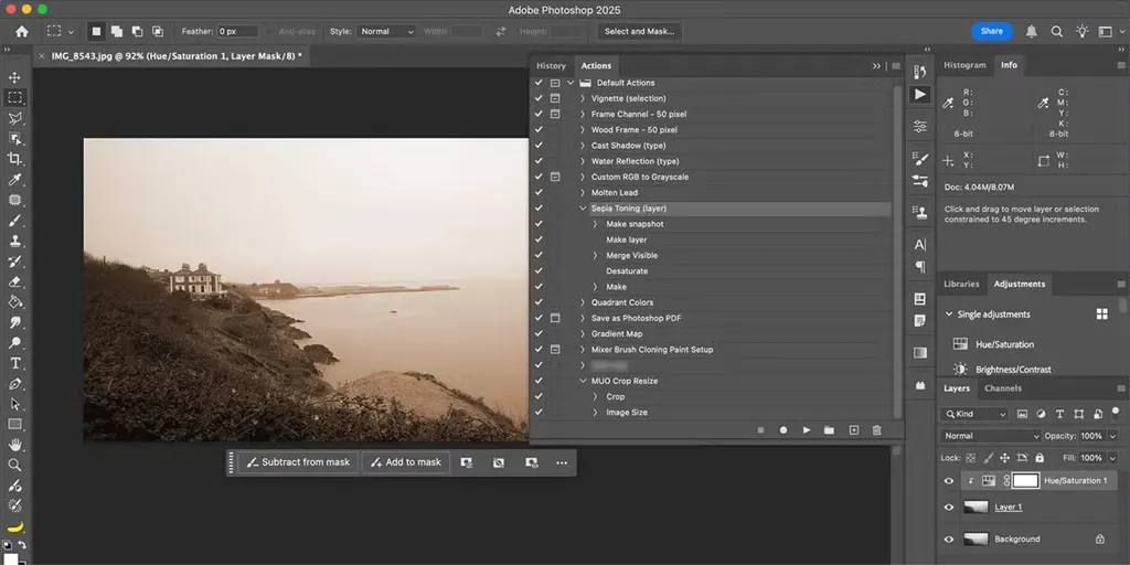 Photoshop Actions là gì?