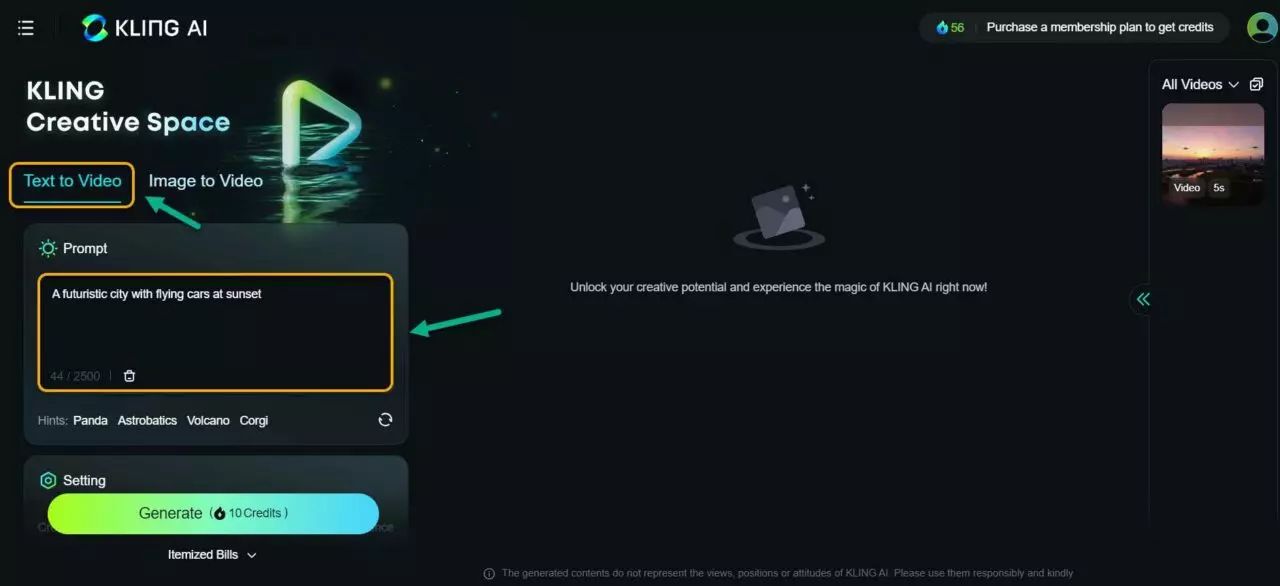 Hướng dẫn tạo video sử dụng Kling AI Video Generator - Bước 5
