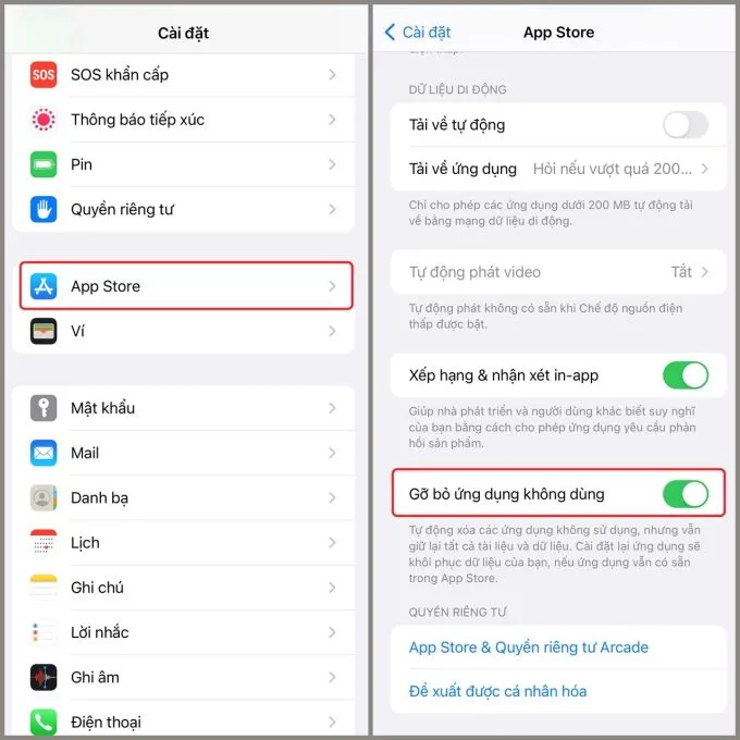 Người dùng có thể xóa ứng dụng để giảm bộ nhớ nhưng vẫn giữ lại dữ liệu