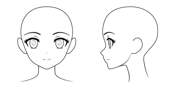 Các bước vẽ đầu và khuôn mặt nhân vật nữ anime - Bước 7.2