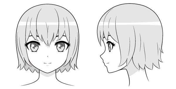 Các bước vẽ đầu và khuôn mặt nhân vật nữ anime - Bước 8