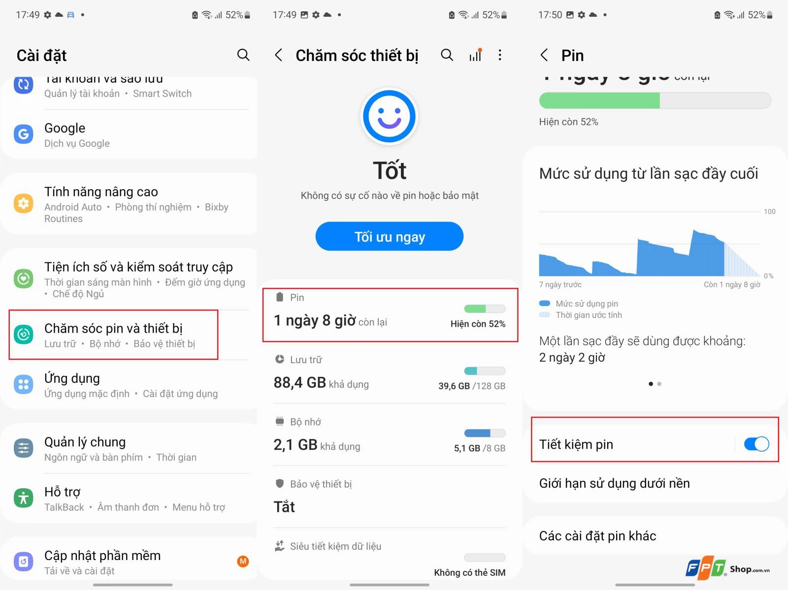 Kiểm tra và tắt chế độ nguồn điện thấp trên Android