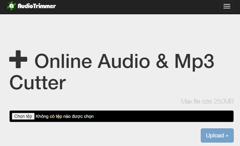 Công cụ chỉnh sửa âm thanh online miễn phí Audiotrimmer.com
