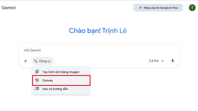 Trải nghiệm tạo slide tự động với Canvas trong Gemini - 1