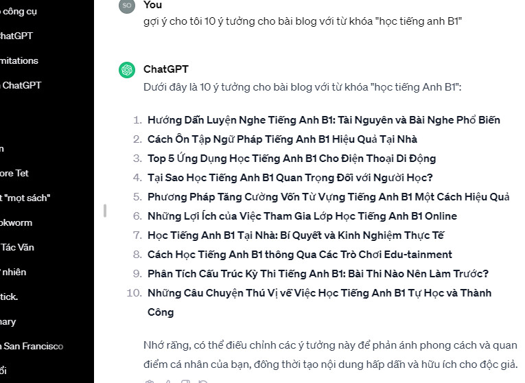 Dùng ChatGPT để nghiên cứu nội dung