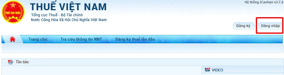 Cách tra cứu dự nợ thuế TNCN trên Trang thông tin điện tử của Tổng cục Thuế - Bước 1.2