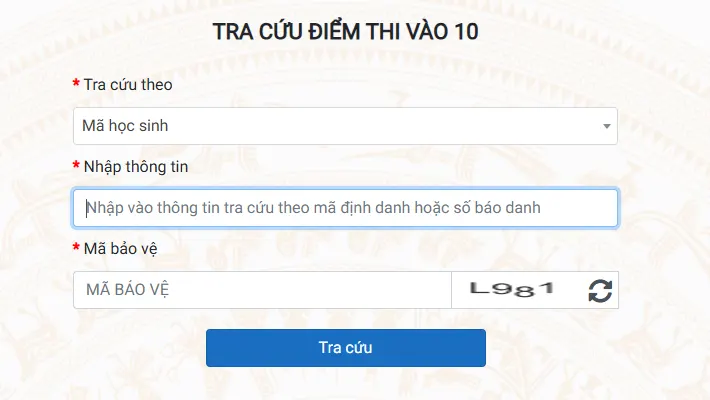 Tra cứu điểm thi lớp 10 trên Cổng hỗ trợ tuyển sinh Hà Nội